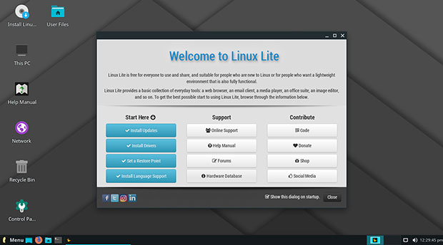  El sistema de ayuda al usuario de la comunidad Linux Lite proporciona a los nuevos usuarios una transición sin problemas. 