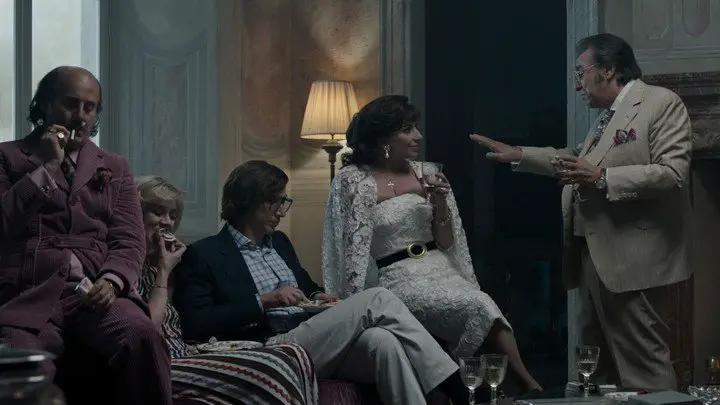 "House of Gucci", con un elenco de lujo que incluye a Adam Driver, Lady Gaga y Al Pacino, entre otros.
