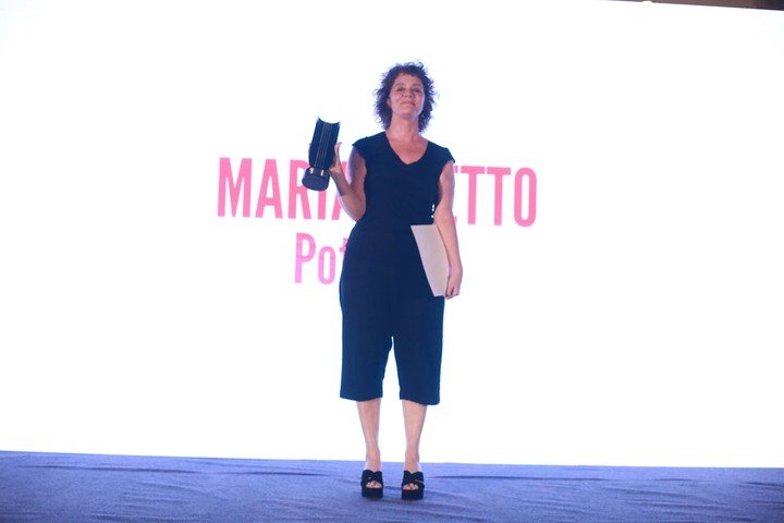 María Onetto recibió el suyo como Mejor Actuación Protagónica Femenina por "Potestad". Foto: Prensa.