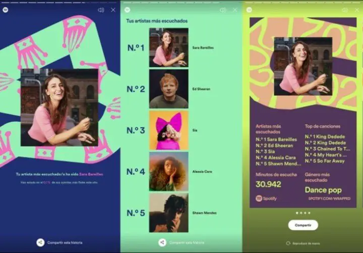 Spotify Wrapped 2021 trae también juegos y posibilidad de compartir la experiencia con amigos.