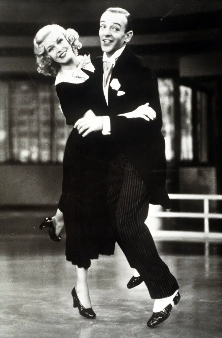 Ginger Rogers y Fred Astaire en "Swingtime", uno de los grandes clásicos del cine que compartió la pareja.