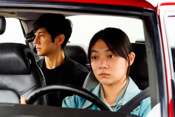 Hidetoshi Nishijima y Toko Miura en "Drive My Car", probable candidata a varios Oscar. Foto JIIFF