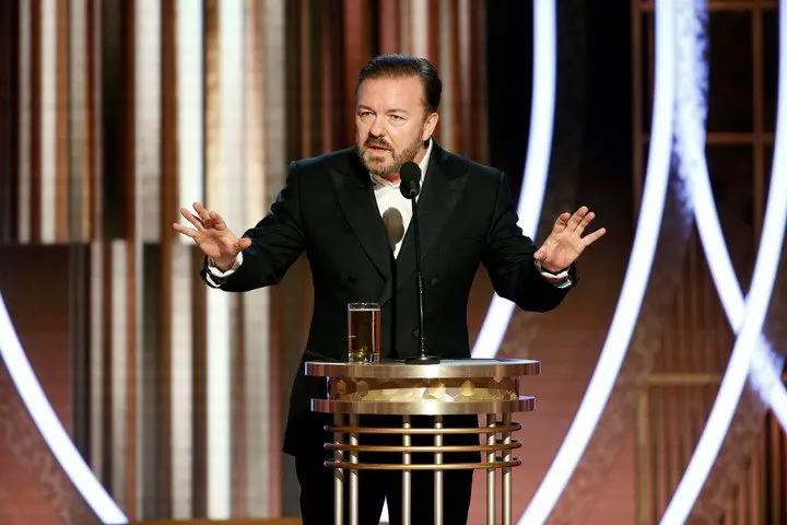 Gervais llevó la riendas de la 77a edición de los Globo de Oro. Acidez y gracia sobre el escenario.