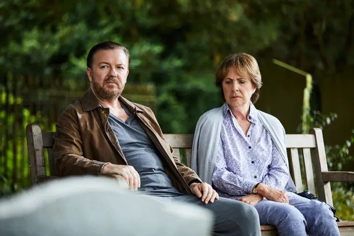 "After Life: Más allá de mi mujer", con Ricky Gervais. Disponible en Netflix.
