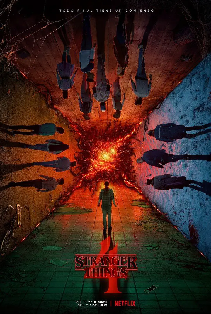 Los cuatro pósters de "Stranger Things" muestran los escenarios de la cuarta temporada. Foto Netflix