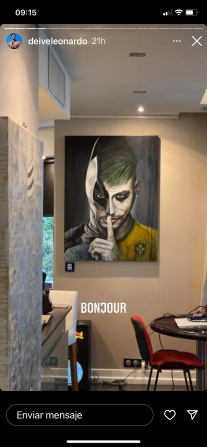 El cuadro que Neymar colgó en su pared.