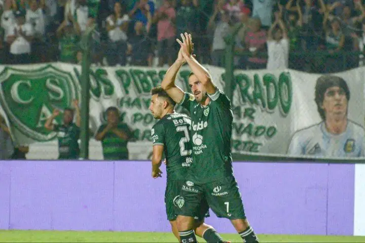 Licha ya tiene un gol con la camiseta del Verde. (Prensa Sarmiento).