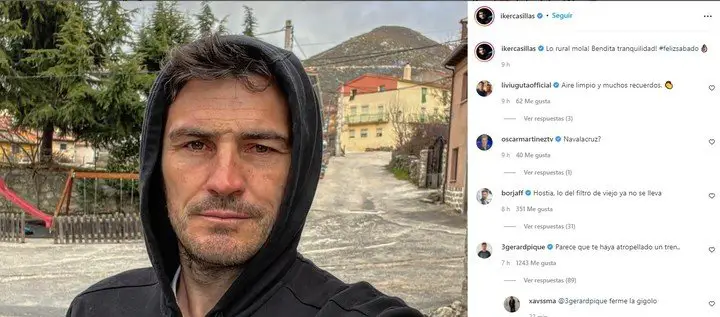 Casillas subió una foto a Instagram y Piqué no lo perdonó. (IG: ikercasillas)