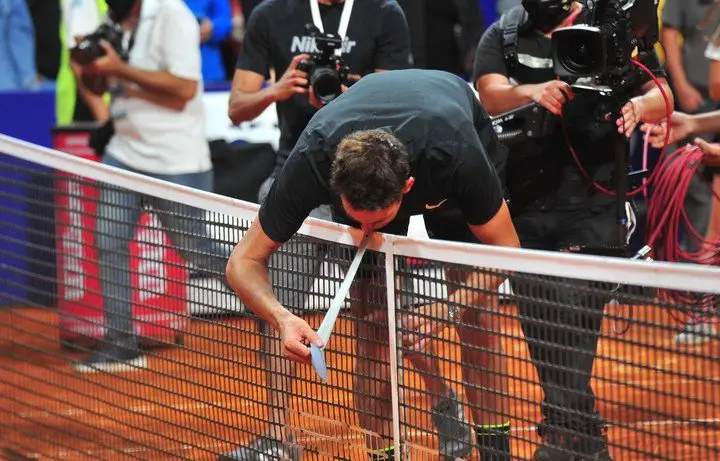 Juan Martín del Potro se despidió del tenis en el Argentina Open. (MARCELO CARROLL)
