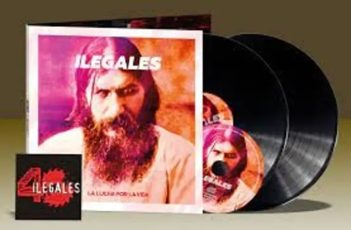 La tapa de "La lucha por la vida", de Ilegales, en CD y vinilo.