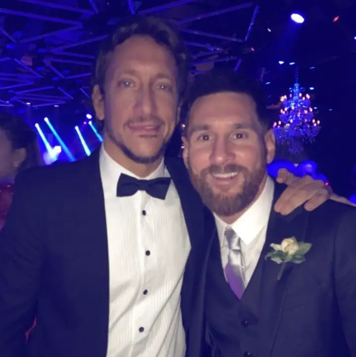 Nico y Messi en su casamiento.