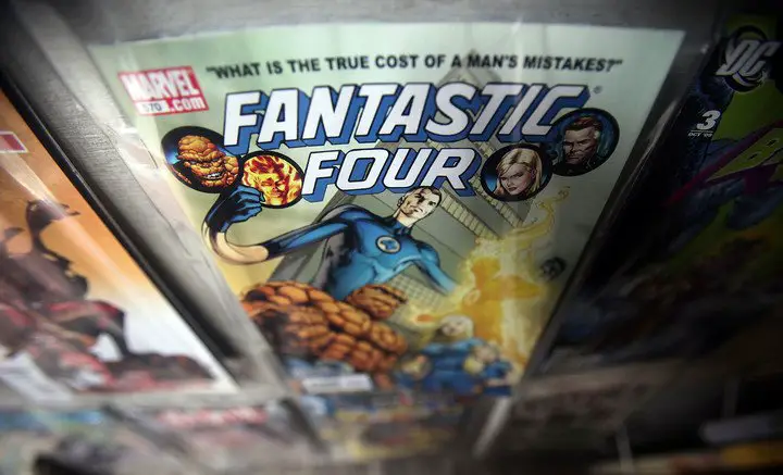 La tapa de un cómic de "Los cuatro fantásticos". Foto  AFP