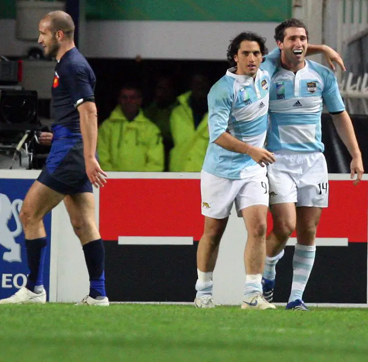 partido por el tercer puesto lugar festejo triunfo victoria      argentina's winger Federico Martin Aramburu en el partido ante Francia (Foto: AFP).