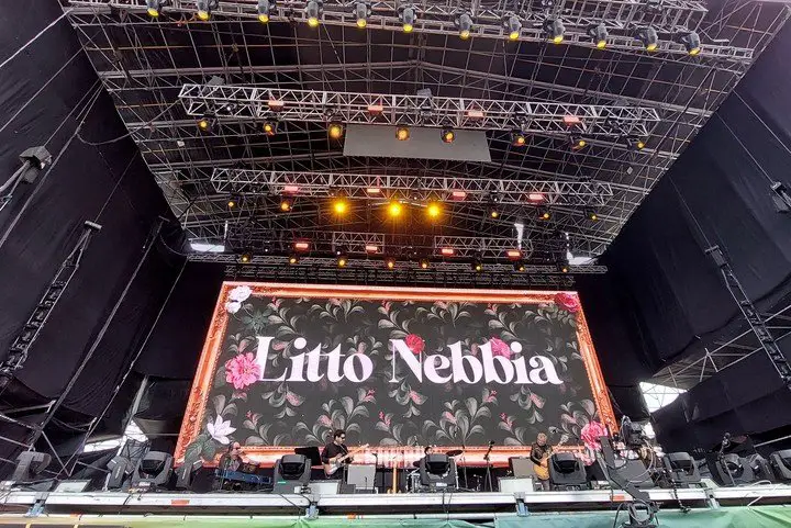 El escenario de Litto Nebbia en Lollapalooza. Foto. Martin Bonetto.