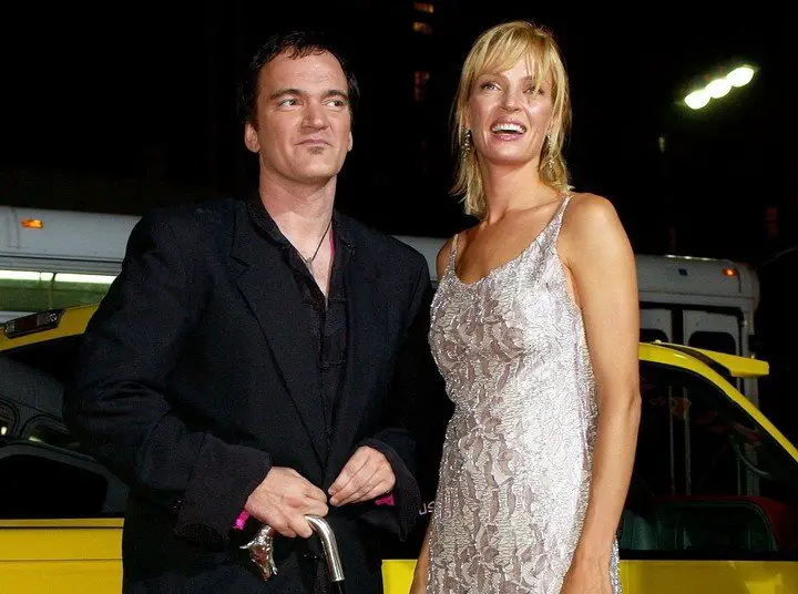 Historia: El 29 de septiembre de 2003, Quentin y Uma llegan a la premiere del filme en Los Angeles. Foto AP