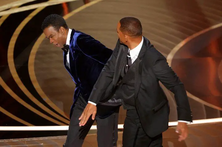 La bofetada de Will Smith a Chris Rock. Foto Reuters