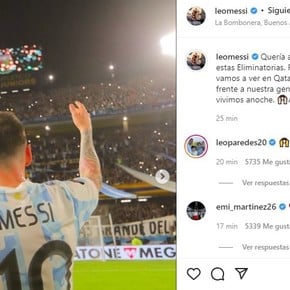 El mensaje de Messi y las reacciones de sus compañeros