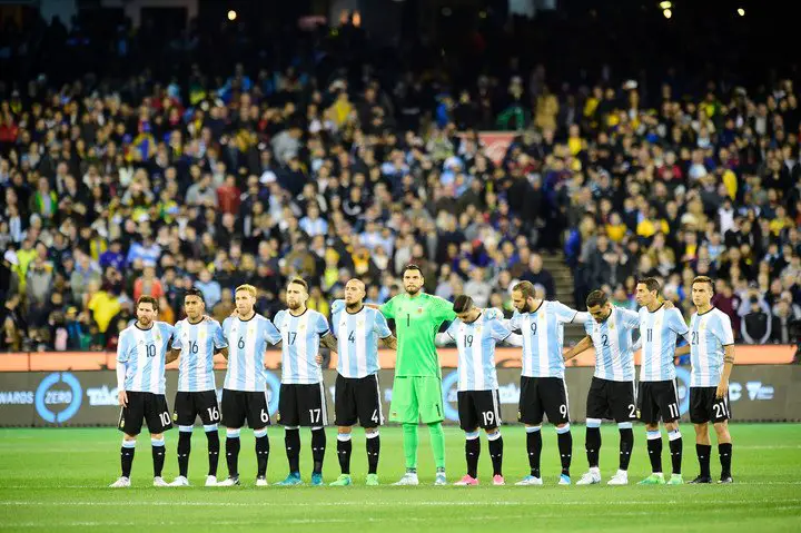 Argentina ante Brasil en el MCG de Melbourne, en 2017.