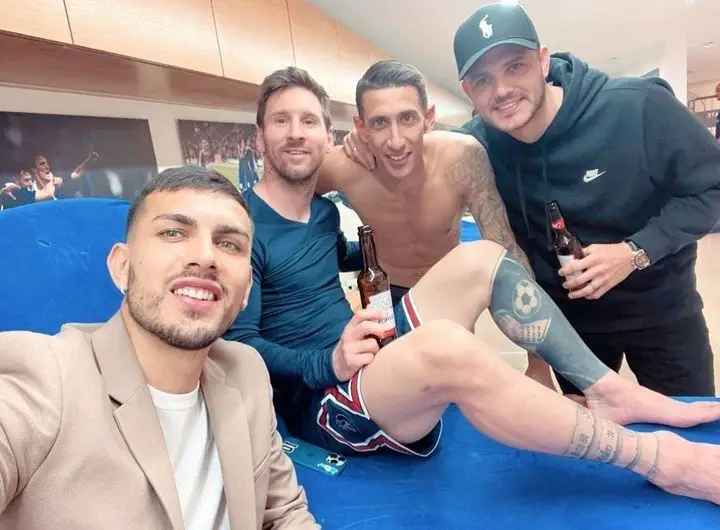 Paredes, Messi, Di María e Icardi (Instagram).
