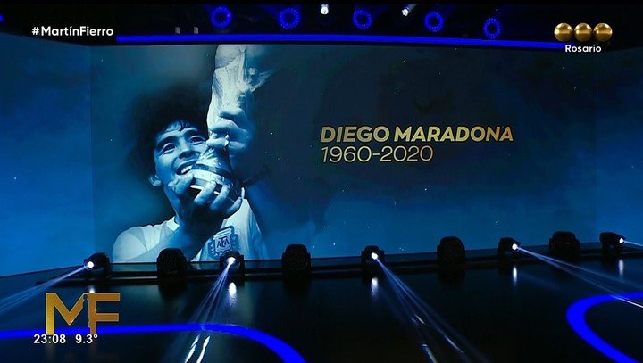El homenaje a Maradona.