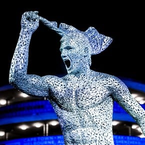 Sergio Agüero, el héroe del Manchester City Kun estatua propia