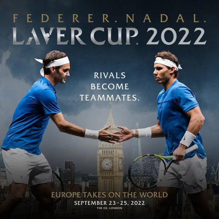 El afiche que anuncia la vuelta de la dupla Fedal, Federer-Nadal.