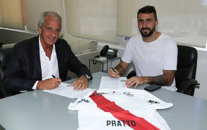 Firma del contrato de Lucas Pratto como jugador de River
Donofrio (Prensa River/Agustin Arndt)