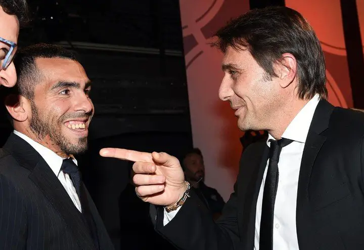 Tevez y Conte en la Juventus