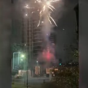 Video: bombas de estruendo en el hotel de Corinthians