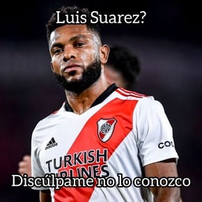 Hinchas de River: delirio con Borja y "¿quién te conoce Luis Suárez?"