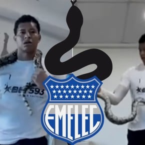 Video: la serpiente que los jugadores de Emelec sacaron del vestuario