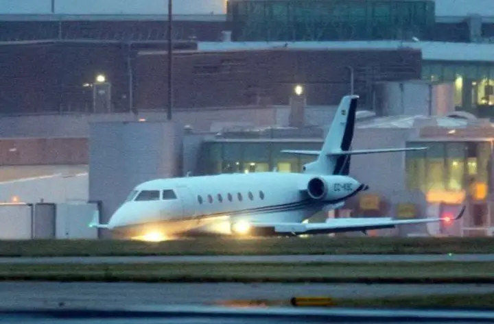 El avión de Cristiano aterrizó en Manchester