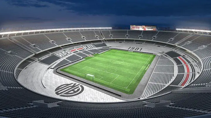 River Plate continúa trabajando en el Monumental del futuro para tener el estadio con mayor capacidad de Sudamérica, con lugar para 81.000 espectadores.