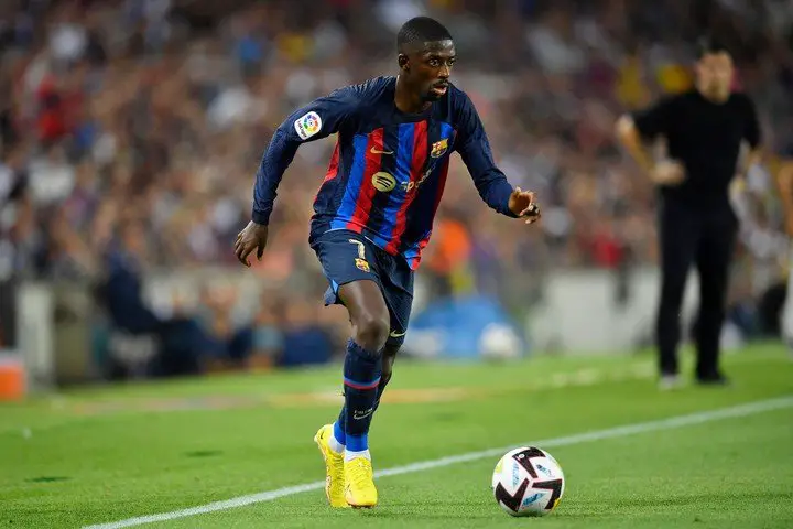 Ousmane Dembélé durante el partido entre FC Barcelona y Rayo Vallecano (Foto: AFP).