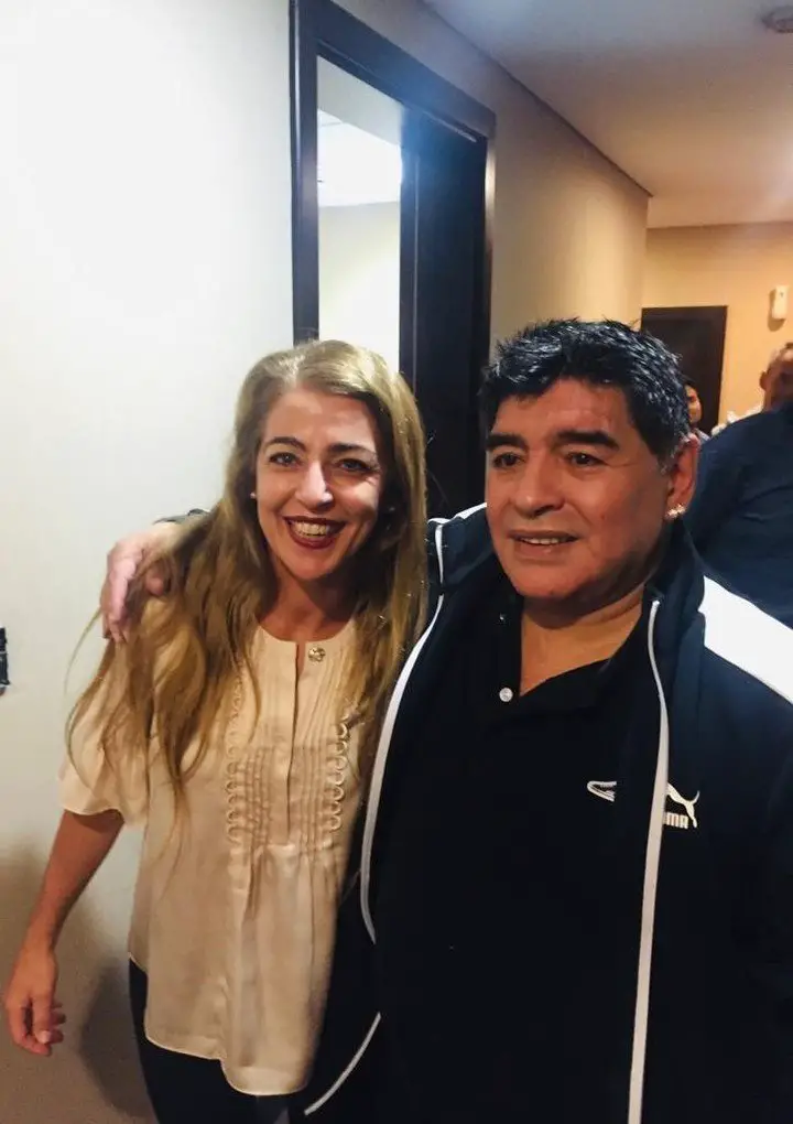 Con Maradona en Dubai, última publi de Diego.
