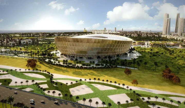 Estadio Lusail, donde se jugará la final del Mundial, también en Doha.