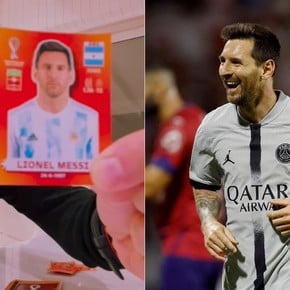 Video: la felicidad del Pollo Álvarez con la figurita de Messi y la respuesta de Leo