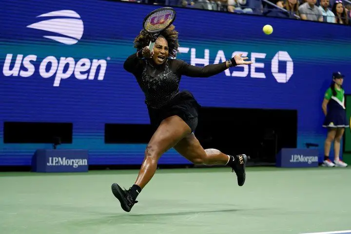 Serena en pleno match.