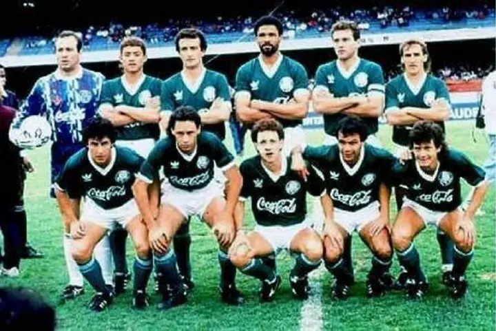 Dorival Junior (3° arriba, de izquierda a derecha), en Palmeiras
