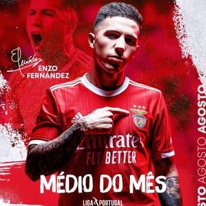 El nuevo logro de Enzo Fernández en su primer mes en Benfica