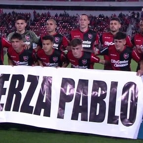 La bandera de apoyo de Newell's para Pablo Pérez