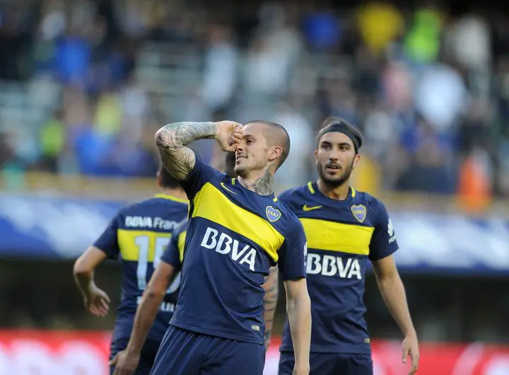 Boca vs Quilmes festejo de Benedetto
Foto Ricardo Alfieri