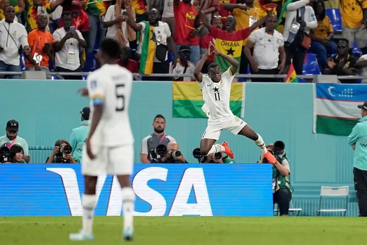 ¡Así festejó Bukari el segundo gol de Ghana! (AP)
