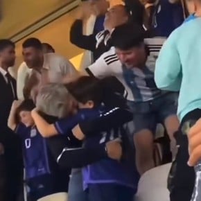 Los Messi: abrazos abuelo-nieto y más de un sentimiento inexplicable