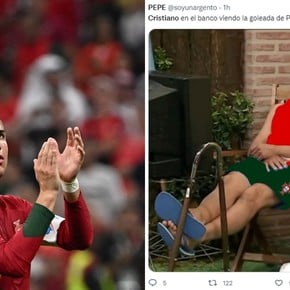 Los memes por el partido de Cristiano Ronaldo en el banco