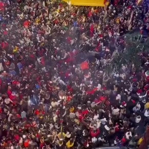 Video: los festejos de Marruecos en las calles ¡de España!