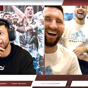 Video: mirá el stream del Kun Agüero con Messi