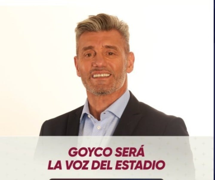 Goyco, la voz del estadio de Argentina.