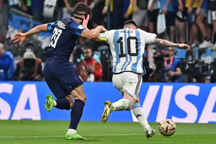 El jugadón de Messi ante Croacia (Foto: AFP).