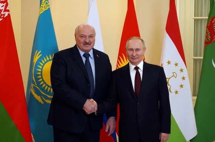Putin y Lukashenko, presidentes de Rusia y Bielorrusia.